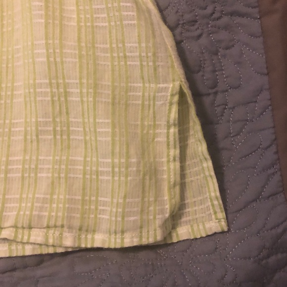 Talbots Green/White shirt - Picture 5 of 6